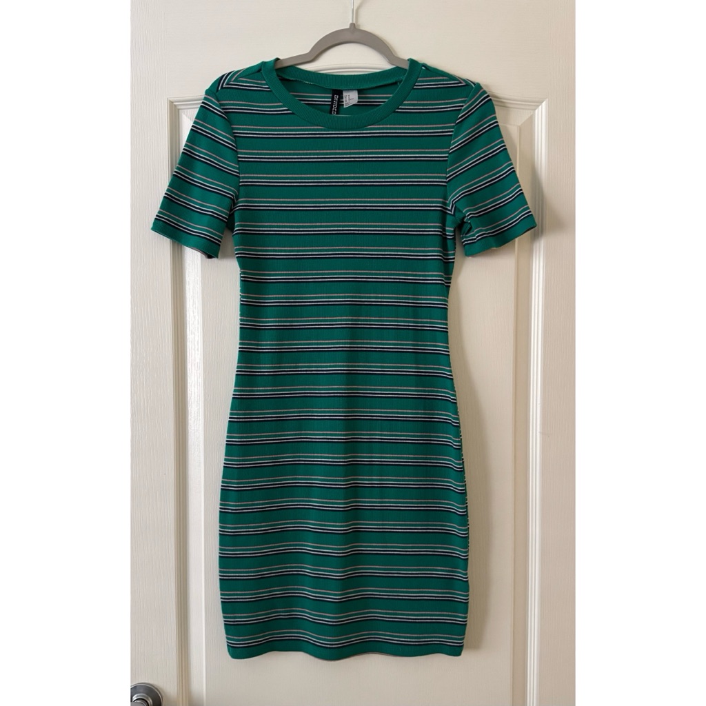 H&M Divided Striped Shirt Dress